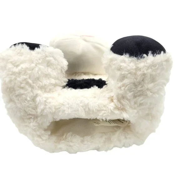 This & That Cow Hand Puppet 10" Black & White Sheepskin Plush Stuffed Toy 3+ - Picture 6 of 7